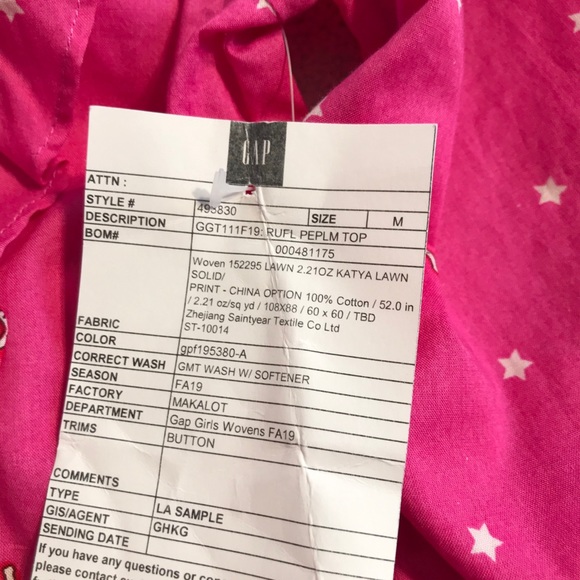 Gap Ruffle Peplum Print Top - Picture 8 of 9